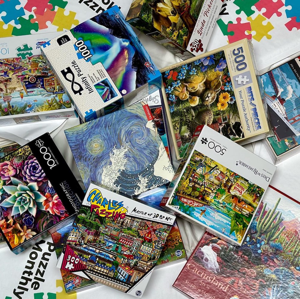 Monthly Puzzler Collection Adult Puzzle Subscription, 500-1,000 Pieces · Puzzle Monthly